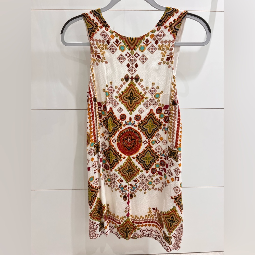 Ecote Floral Open Back Mini Dress